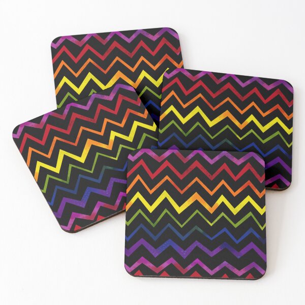 Item preview, Rainbow pattern - colourful pattern  - black background designed and sold by PP-Patterns.