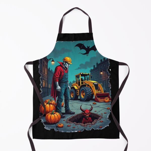 Item preview, Spooky builder with buldozer makes tunnel to hell designed and sold by kjp-design.