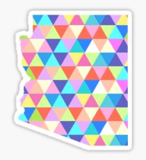 Arizona Colorful Hipster Geometric Triangles Sticker