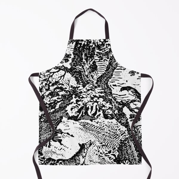 Item preview, Black and white image of a fox and a bird designed and sold by SlavaMira.