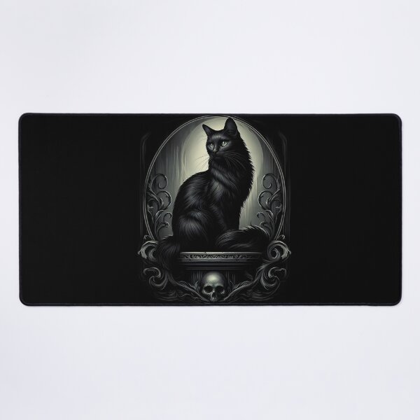 Item preview,  Gothic Black Cat with Skull Art designed and sold by pumsquare.