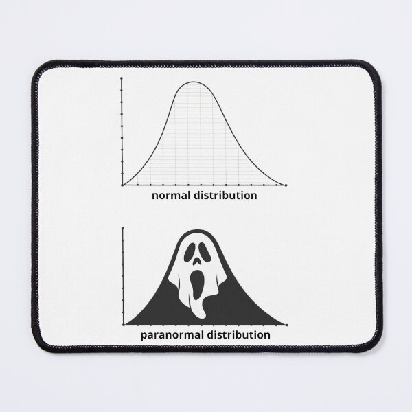 Item preview, normal vs paranormal distribution Funny Halloween Math designed and sold by Angie-Atelier.
