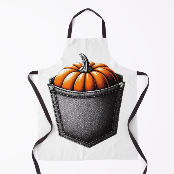Item preview, A vibrant orange pumpkin peeking out of a denim pocket designed and sold by aminz4.