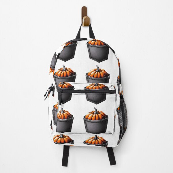 Item preview, A vibrant orange pumpkin peeking out of a denim pocket designed and sold by aminz4.