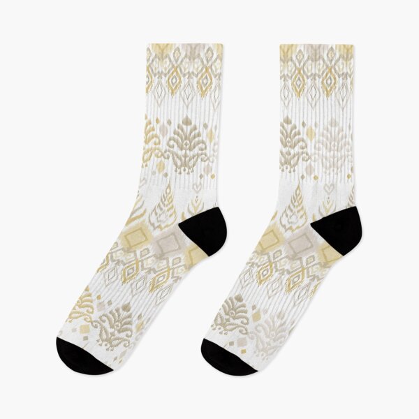 Item preview, Gold Ikat embroidery ethnic oriental traditional pattern design.  designed and sold by Alynek-Design.