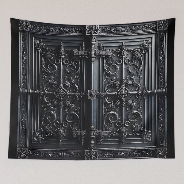 Item preview,  Exquisite Black Medieval Wrought Iron Frame Door designed and sold by DrewRomeoCo.