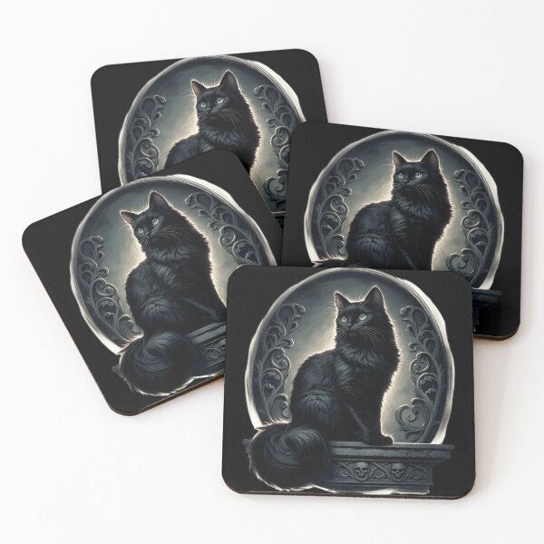 Item preview,  Gothic Black Cat with Ornate Frame designed and sold by pumsquare.