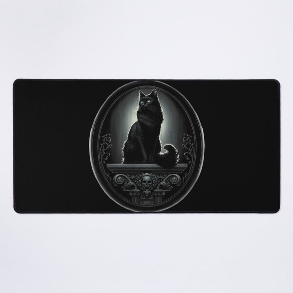 Item preview,  Mysterious Black Cat on Gothic Pedestal designed and sold by pumsquare.