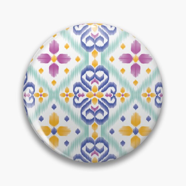 Item preview, Handcrafted exquisite Ikat paintings with flowers.  designed and sold by Alynek-Design.