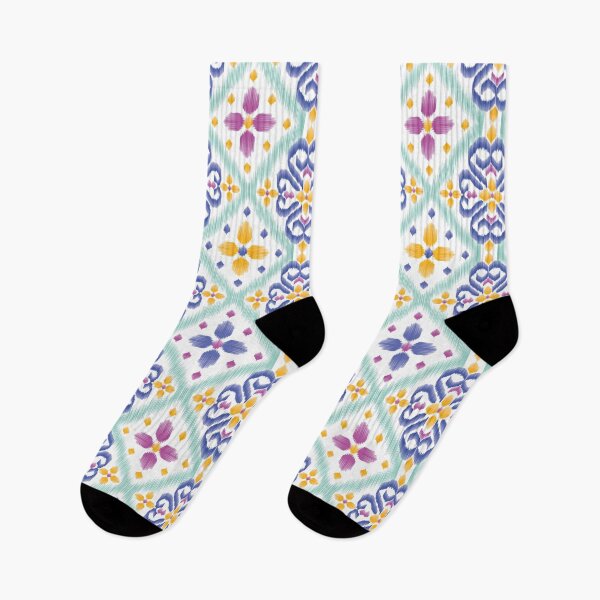 Item preview, Handcrafted exquisite Ikat paintings with flowers.  designed and sold by Alynek-Design.