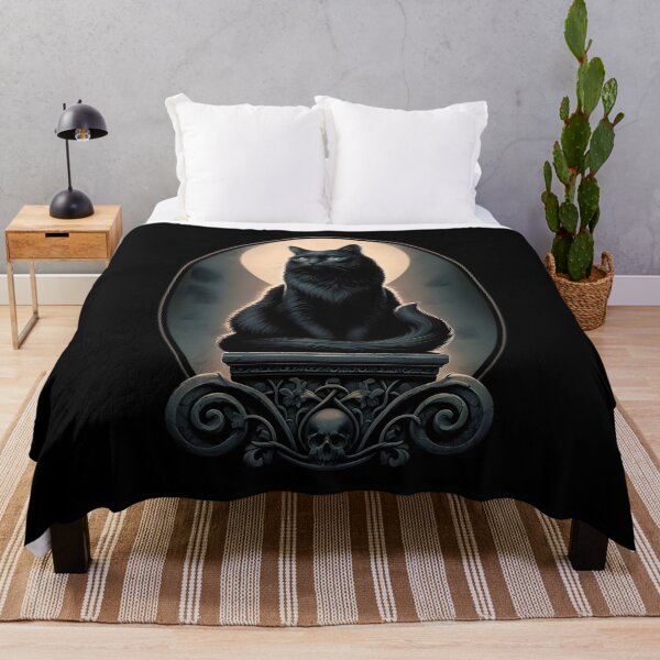 Item preview, Gothic Black Cat Under Full Moon designed and sold by pumsquare.