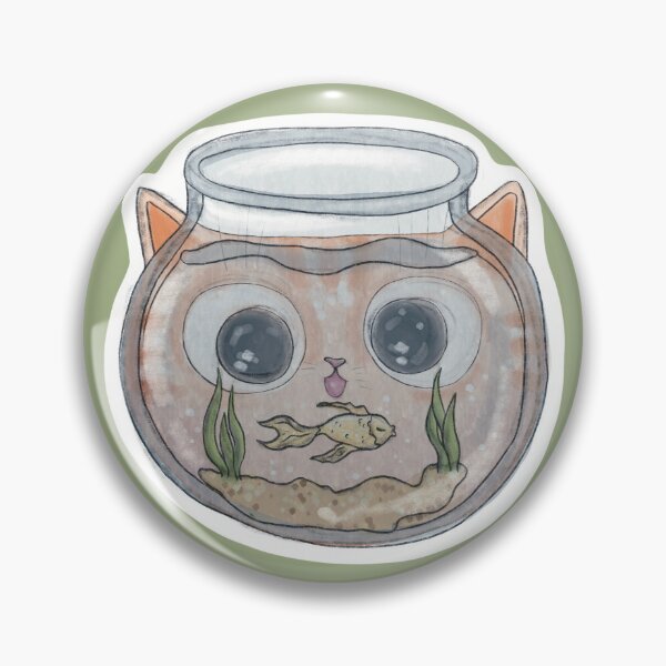 Item preview, Cat Discovers Fish Bowl designed and sold by Julia Sol.