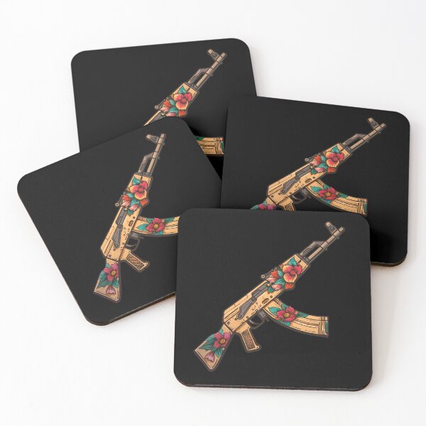Item preview, Cartoon AK-47 Rifle with Flowers designed and sold by Giggl'n Gopher.