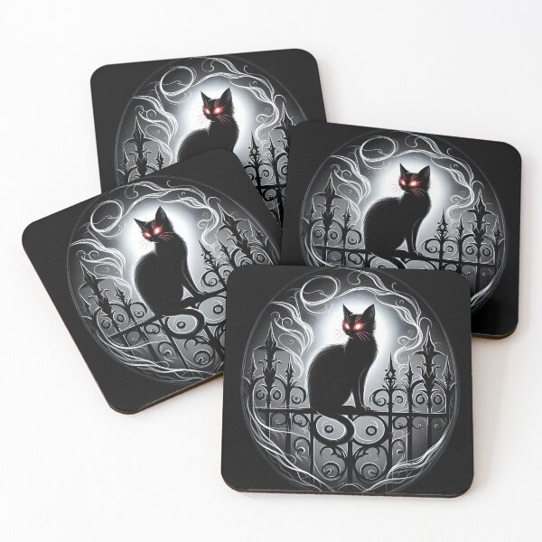 Item preview,  Mystical Black Cat with Glowing Eyes designed and sold by pumsquare.