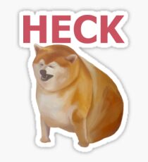 HECK - fat shibe doge Sticker