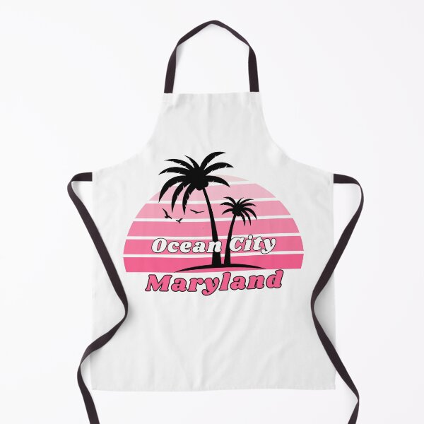 Item preview, Retro Ocean City Beach Maryland Palm Tree at Sunset designed and sold by karmdaf.