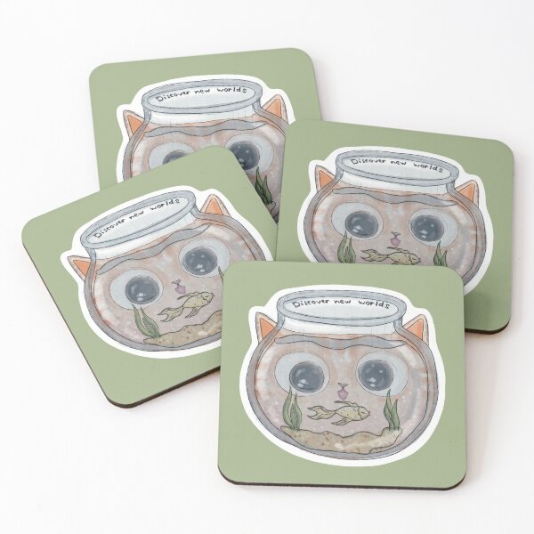 Item preview, Cat Discovers Fish Bowl Text designed and sold by Julia Sol.