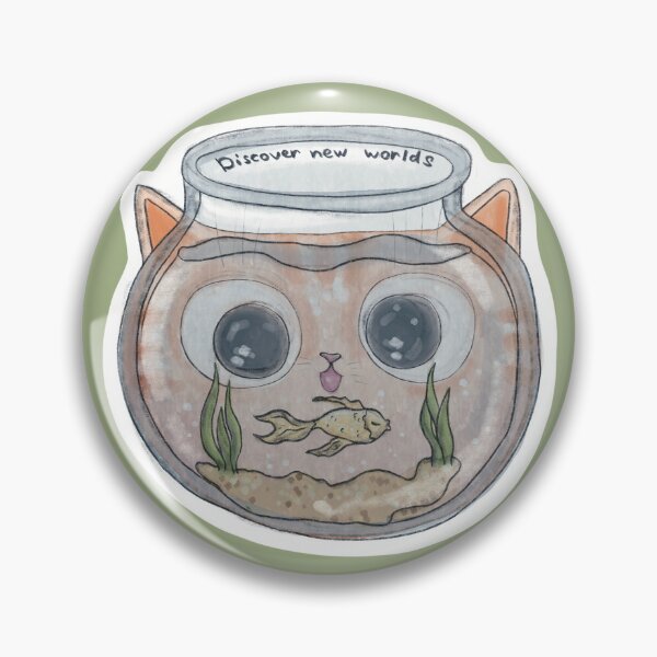 Item preview, Cat Discovers Fish Bowl Text designed and sold by Julia Sol.