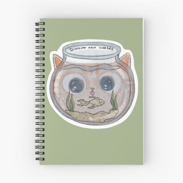 Item preview, Cat Discovers Fish Bowl Text designed and sold by Julia Sol.