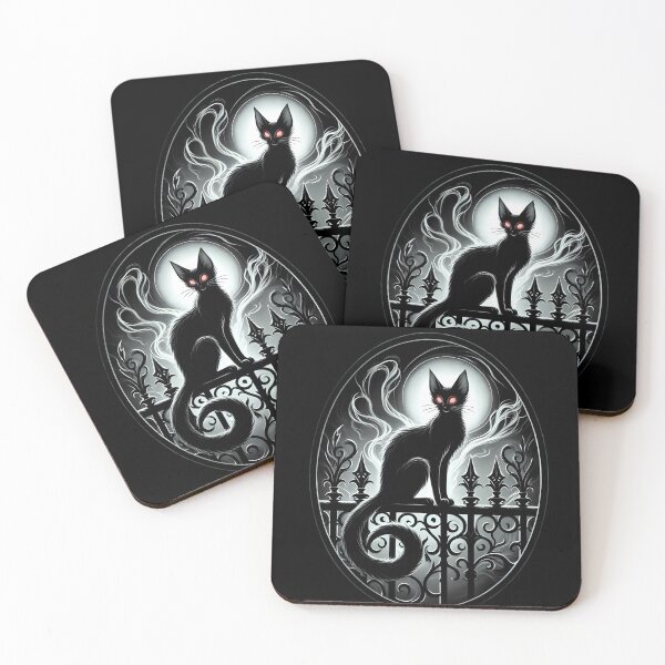 Item preview,  Mystical Black Cat Under Moonlight designed and sold by pumsquare.