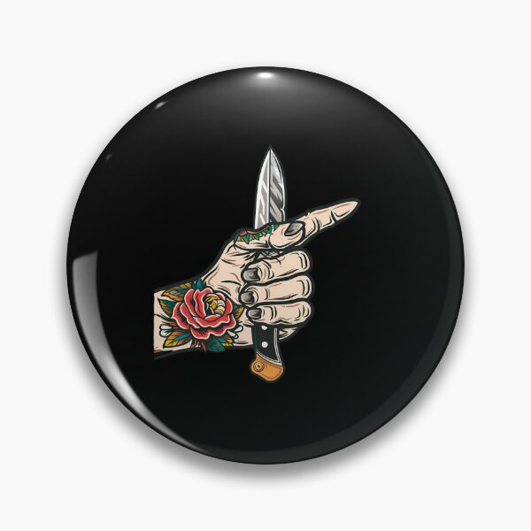 Item preview, Old School Tattooed Hand Holding a Knife designed and sold by Giggl'n Gopher.