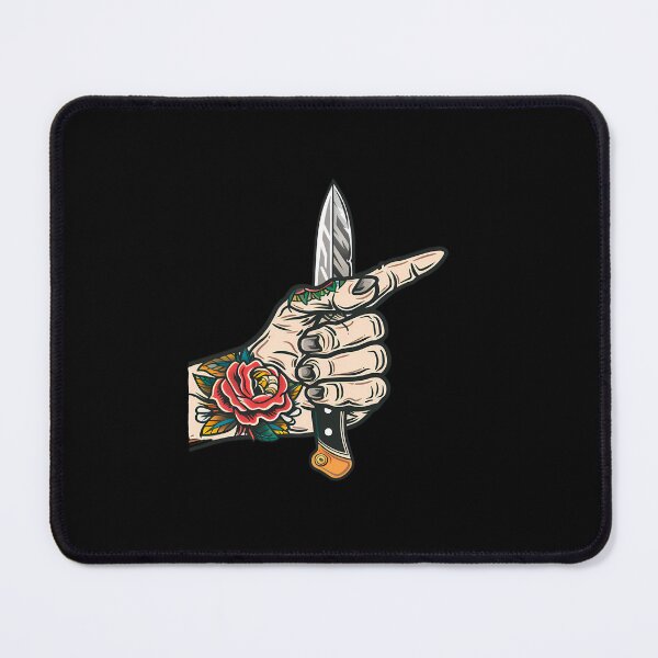Item preview, Old School Tattooed Hand Holding a Knife designed and sold by Giggl'n Gopher.