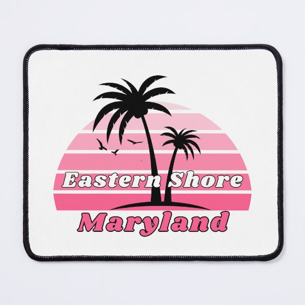Item preview, Retro Eastern Shore Beach Maryland Palm Tree at Sunset designed and sold by karmdaf.