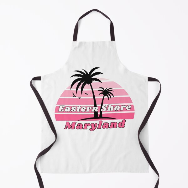 Item preview, Retro Eastern Shore Beach Maryland Palm Tree at Sunset designed and sold by karmdaf.