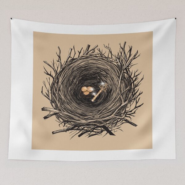 Item preview, Stolen treasures in a raven’s nest designed and sold by TraceyEvansArt.