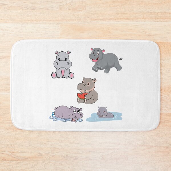 Item preview, Cute Pygmy Hippo Sticker Pack designed and sold by ecdato.