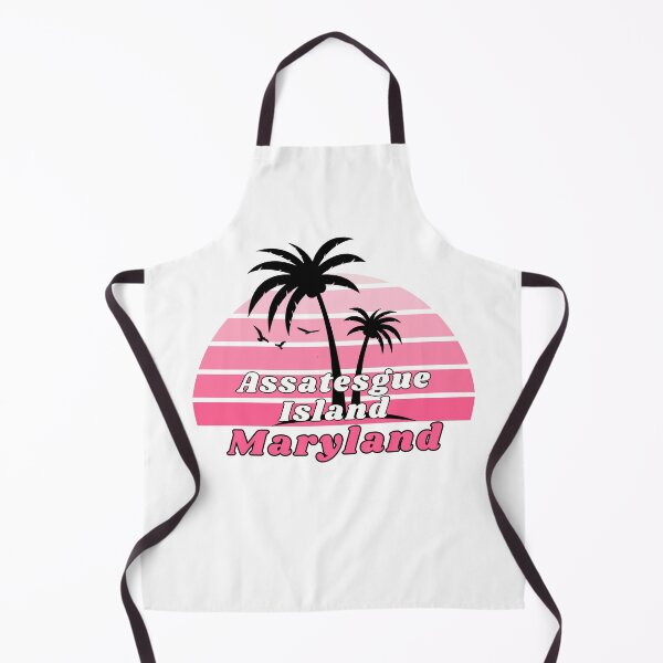 Item preview, Retro Assatesgue Island Beach Maryland Palm Tree at Sunset designed and sold by karmdaf.