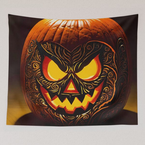 Item preview, Demonic Pumpkin Emerges on Halloween Night designed and sold by GrizzlyCollective.
