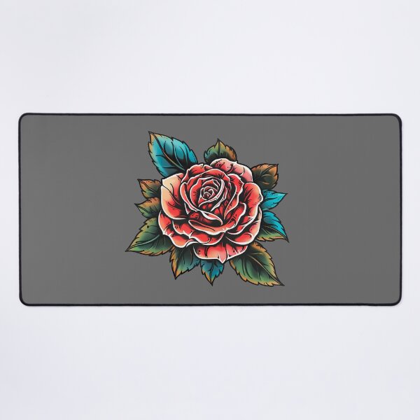 Item preview, Colorful Old School Tattoo Flower designed and sold by Giggl'n Gopher.