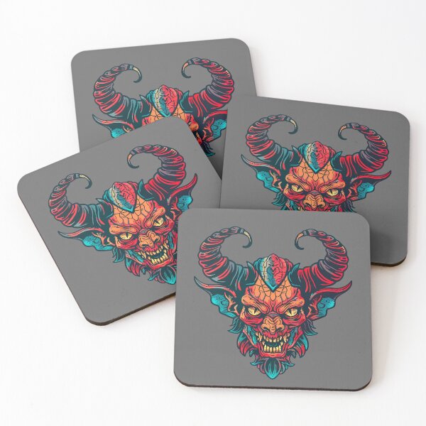 Item preview, Colorful Old School Tattoo Devil Head designed and sold by Giggl'n Gopher.