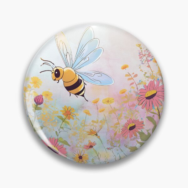 Item preview, Bee and Water Flowers Colors designed and sold by Martyna Kropidłowska-Moritz.