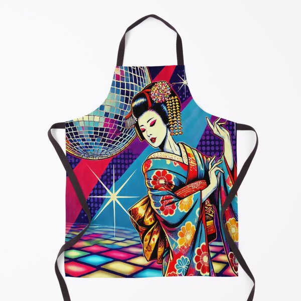 Item preview, Disco Geisha – Retro Japanese Pop Art Fusion designed and sold by SakuraJapanArt.