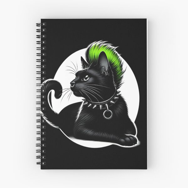 Item preview,  Punk Rock Cat with Green Mohawk designed and sold by IllumeInk.