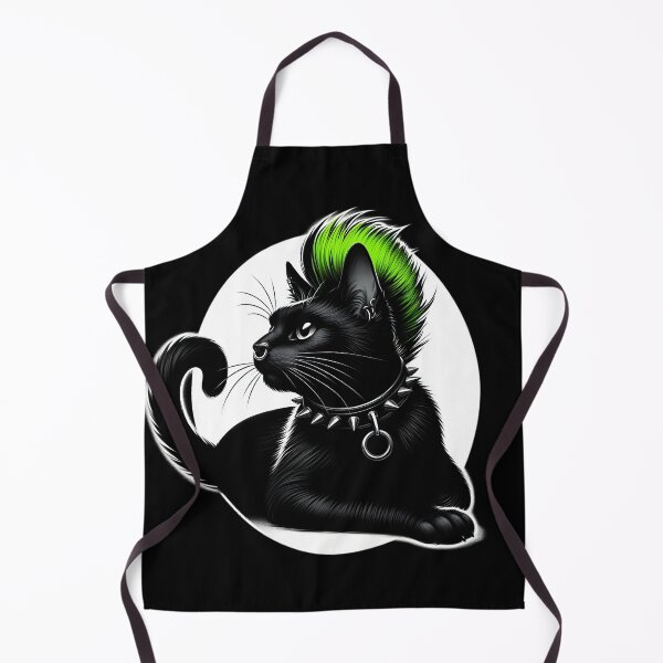 Item preview, Punk Rock Cat with Green Mohawk designed and sold by IllumeInk.