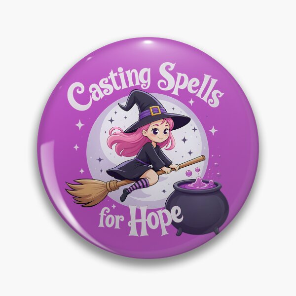 Item preview, Casting Spells for Hope Witch Breast Cancer Awareness Design designed and sold by NexaArts.