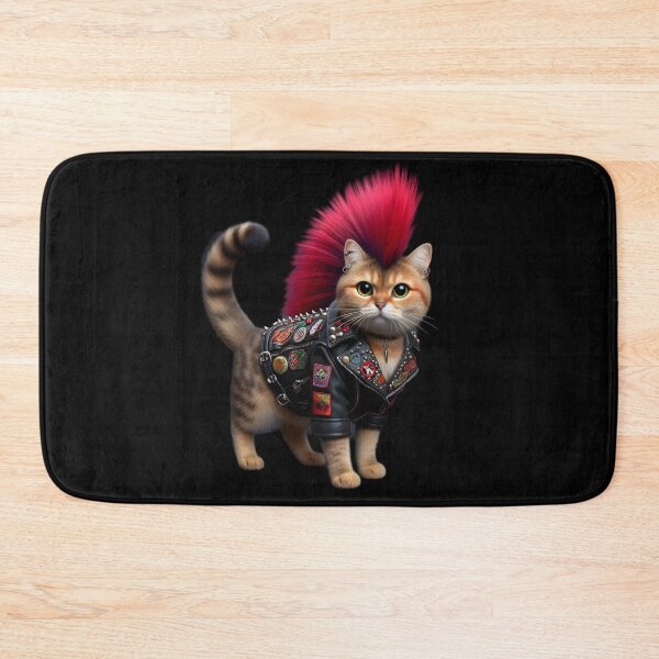 Item preview,  Punk Rock Cat in Leather Jacket designed and sold by IllumeInk.