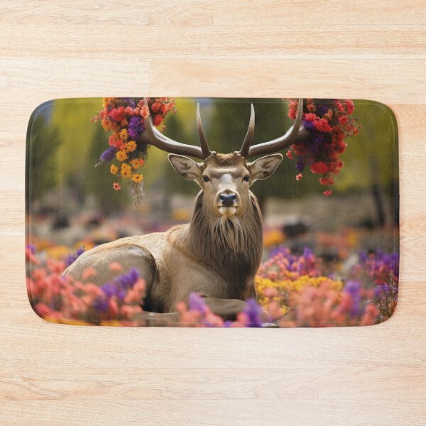 Item preview, Deer Flowers in the Antlers designed and sold by Mauswohn.