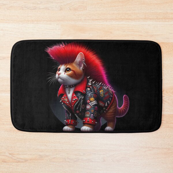 Item preview,  Punk Rock Cat in Leather Jacket designed and sold by IllumeInk.