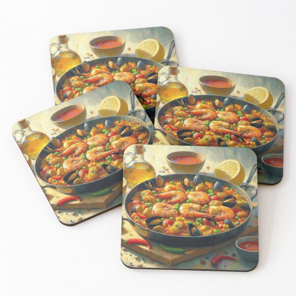 Item preview, Paella Impressionism Art Style designed and sold by artofuniverse.