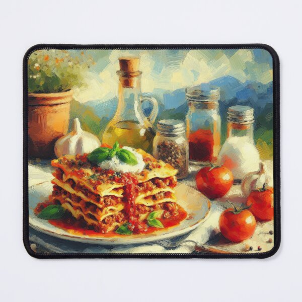 Item preview, Lasagna Bolognese Impressionism Art Style designed and sold by artofuniverse.