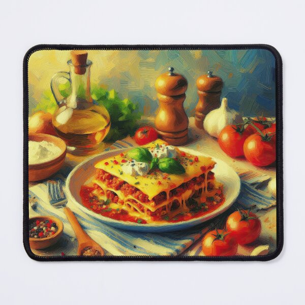Item preview, Lasagna Bolognese Impressionism Art Style designed and sold by artofuniverse.
