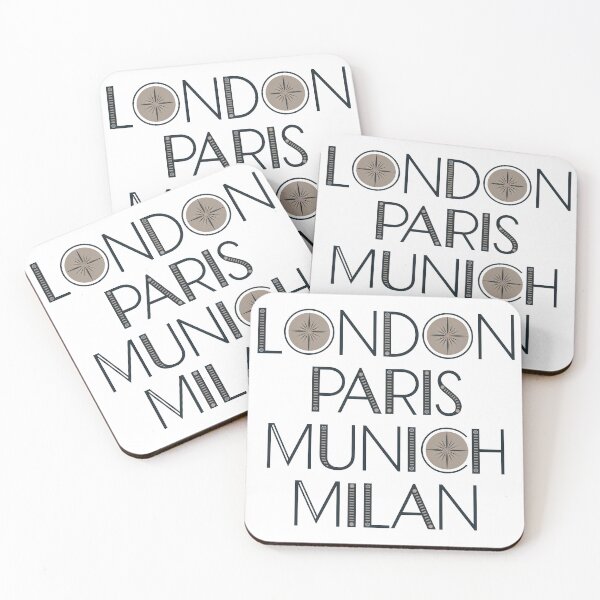 Item preview, London Paris Munich Milan designed and sold by Angry Swan Designs.