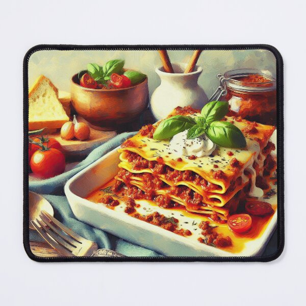 Item preview, Lasagna Bolognese Impressionism Art Style designed and sold by artofuniverse.