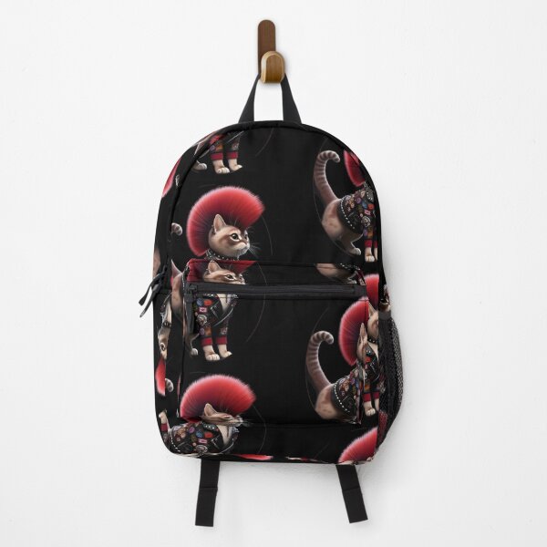 Item preview,  Punk Rock Cat with Red Mohawk designed and sold by IllumeInk.