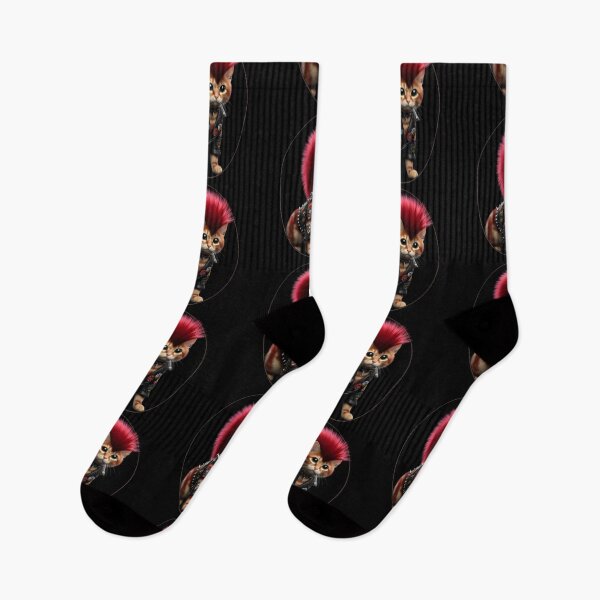 Item preview,  Punk Rock Cat with Red Mohawk designed and sold by IllumeInk.
