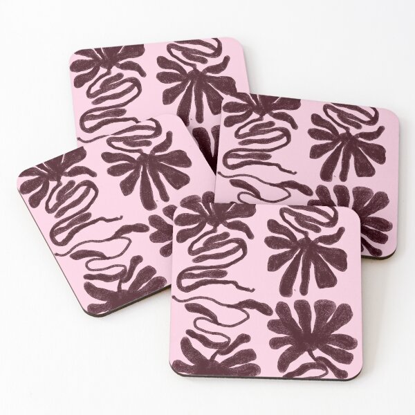Item preview, Pink Boho Abstract Flower Pattern designed and sold by bowsbotanicals.